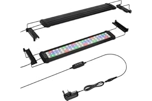 WODONDOG Led Aquarium Light 11W, for 45-60cm Fish Tank Light with Wired Timer and Extendable Brackets, Suitable for Freshwater/Marine Aquariums and Planted Tanks (11W)