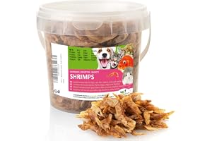 UGF - Torkade räkor - 75 g i en 500 ml hink, Räkor Insekter, Fågelmat för vilda fåglar (året runt), Hundgodis, Sköldpaddsmat, Gnagarmat, Ödlemat, Fiskmat