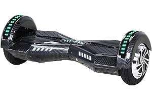 ‎ROBWAY Robway W2 Hoverboard - Das Original - Marken Akku - Self Balance - Bluetooth - 2 x 250 Watt/Total 500 Watt Motor - 8 Zoll Reifen (Carbon)