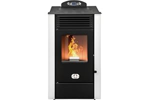 ‎STUFE A PELLET ITALIA STUFE A PELLET ITALIA Alaska 10 KW WiFi | Pelletöfen mit Belüftung Effizienz 91% Heizt 85m² Autonomie 20 Sdt. Programmierbar WiFi-Fernsteuerung 5 Geschwindigkeiten und Kräfte 24M Garantie Weiß