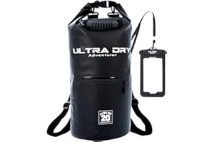 ULTRA DRY ADVENTURER Ultra Dry Premium Waterproof Bag, Sack with Phone Dry Bag, Front Zip Pocket & Long Adjustable Shoulder Strap Included, Perfect for Kayaking/Boating/Canoeing/Camping/Rafting/Swimming/Fishing