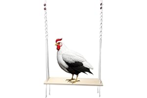 HahaMagic Chicken Swing for Chicken Coop, Chicken Toy for Hens and Cockerels, Natural Handmade Wooden Chicken Coop Accessories, Gift for Chicken Owners and Chicken Lovers