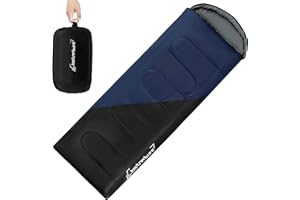 Clostnature Sacco a Pelo Leggero per Campeggio - Sacco a Pelo Rettangolare Casual da Esterno con Confezione Piccola per Adulti, Donne, Escursionismo, Sport, Alpinismo(Cerniera sinistra)