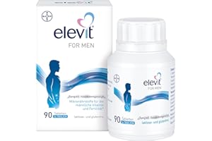 ‎ELEVIT Elevit FOR MEN - zur Unterstützung der männlichen Vitalität und Fertilität - Mikronährstoffkomplex zur oralen Einnahme bei Kinderwunsch - 1 x 90 Tabletten