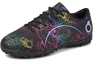 VTASQ Zapatos de Fútbol Niño Profesionales Zapatos de Entrenamiento Adolescentes Aire Libre Deporte Atletismo Botas de Fútbol Cesped Artificial Zapatillas de Fútbol