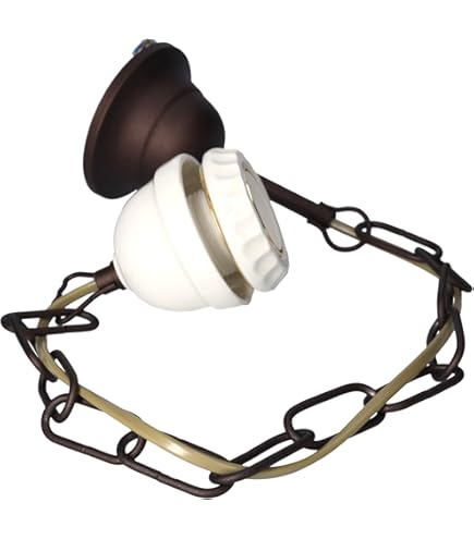 Catena Di Illuminazione Decorativa In Ottone Anticato/marrone - Foto 5