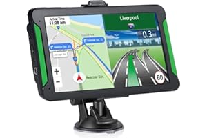 NAVRUF Navigatore per Auto, 7 pollici touch screen di satellitare navigazione GPS per auto camion con codice postale POI ricerca avvisi autovelox, mappe aggiornamento gratuito a vita