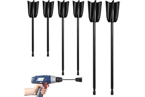 Aoyfuwell 6 Stk Epoxidharz Rührer, Epoxidharz Mischpaddel für 1/4 Bohrerpaddel Farbrührer,wiederverwendbarer Farbmischer Epoxidmischer für Epoxid Farbe Malen Keramikglasur(16.5/22 cm)