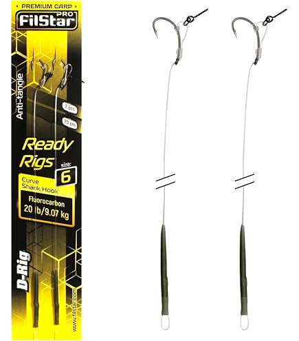 Fox Edges Curve Short Fluoro D-Rigs - Rig Karpfenrig, Hakengröße