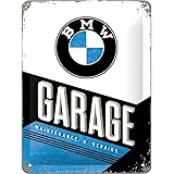 Nostalgic-Art Targa Vintage BMW – Garage – Idea Regalo per Amanti di Accessori per Auto, in Metallo, Design Retro per Decoraz