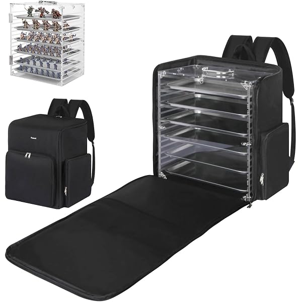 Sac De Transport Militaire Green Stuff World – Pour Plus De 200 Figurines, Avec Plateaux Métalliques Ajustables