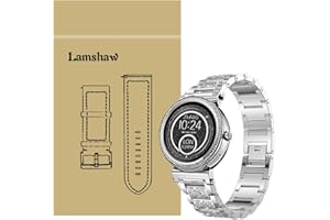 LVBU Compatible for Michael Kors Sofie Band, Blueshaw Jewelry Metal Rhinestone Diamond Bling Compatible for Michael Kors Access Sofie Touchscreen Smartwatch (Silver)