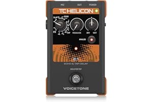 TC ELECTRONIC TC Helicon VOICETONE E1 Single-Button Stompbox for Compelling Vocal Echo Effects, Compatible with PC and Mac