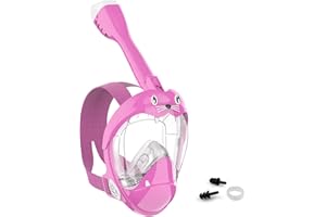 Jwintee Maschera Subacquea per Bambini Jwintee, Comoda, Impermeabile, Antiappannamento, Vista Panoramica a 180°, Supporto per Fotocamera Smontabile a Piacimento; Aspetto Molto Bello