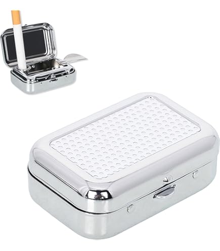 Cendrier Avec Couvercle 2 Pièces Cendrier De Poche, Mini Cendrier De Poche Anti Odeur, Cendrier Portable, Mini Cendriers Cendrier Design Extérieur