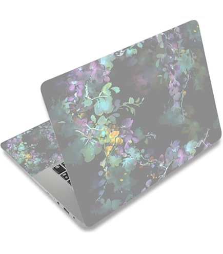Adesivi Decorativi Per Laptop 13-15.6 Pollici - Design Fiore In Vinile, Antigraffio E Rimovibile - Foto 2