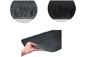 SERDECO DECORACION. Felpudo de Coco Gris o Negro 23 mm. Premium de Alto Tránsito. (Gris, 40 X 70 cm)