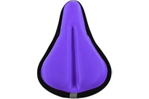 YcsRnn Padded Bike Seat with Memory Foam and Non-Slip Silicone Cushion - Comfy Pad for Kids (Purple)