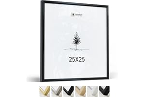 Heimlich® - Cornice - 25x25 cm, Alluminio Metallo, Nero - Piccola cornice quadrata con copertura in foglio di plastica - Solo esposizione da parete