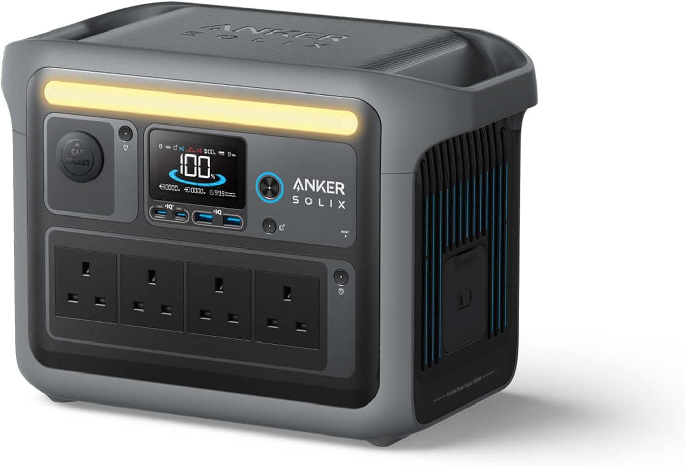 Anker SOLIX C1000 Portable Power Station, 1800W (Peak 2400W) Solar Generator, Full Charge in 58 Min, 1056wh LiFePO4 Battery for Home Backup, Power Outages, and Outdoor Camping (Optional Solar Panel)
