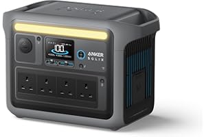 Anker SOLIX C1000 Portable Power Station, 1800W (Peak 2400W) Solar Generator, Full Charge in 58 Min, 1056wh LiFePO4 Battery for Home Backup, Power Outages, and Outdoor Camping (Optional Solar Panel)