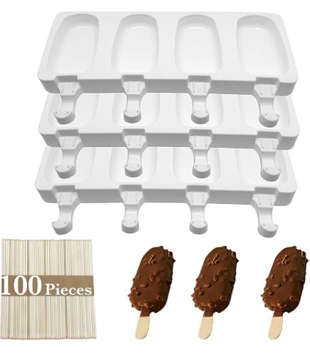 Stampo per gelato in silicone, 25,3x10,3 cm, 2 pezzi per dessert gelato