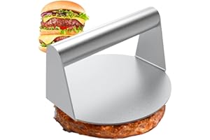 Gebrazy Burgerpresse,5,5 Zoll Round Burger Smasher, Smasher Hamburger Round Edelstahl Smash Burger Pattie Press, Burger Presse Grillpresse Round für Leckere Hamburger, Patties, BBQ
