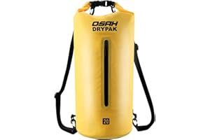 ‎OSAH DRYPAK OSAH DRYPAK Dry Bag Wasserdichter Packsack 5L 10L 15L 20L 30L wasserdichte Tasche Sack Beutel Lang Schulter Verstellbarer Schultergurt für Kajak Boot Angeln Rafting Schwimmen Wassersport Treiben