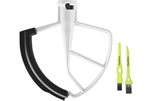 Italdos Batidor Plano Flexible 5KFE5T compatible para KitchenAid K45 KSM75 KSM90 KSM103 KSM110 KSM150 en Aluminio para Robot de Cocina Artisan (tamaño 4.5QT / 4.3 L)