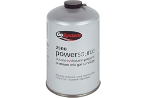 GoSystem Butane Propane Threaded Mix Gas Cartridge - Silver, 445 gram