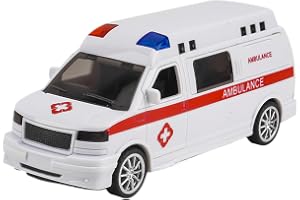 Doiyislem Leksaksbil - Pedagogisk Leksak för Hand-Öga Koordination | Upplyst Ambulans Leksaksbil Med Ljud - För Förskolebarn Elever Småbarn Barn Trädgård Vardagsrum Fest
