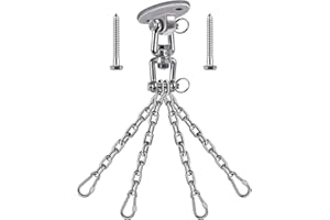 BeneLabel Schwerlast Deckenhaken Premium Hängematten Haken, Yoga Hängematte Stuhl Sandsack, Wand-Haken, Decken-Haken, 360° Rotation…