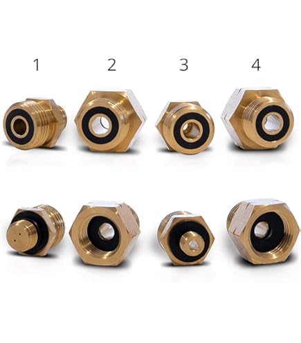 Hicello 1 Piece LPG Gas Adapter 1/2 R x 1/4 Lks Gas Stove Fixtures Gas Hose Connector Copper Transition for Gas Cooker, Crutch Sleeve, Camping Stove