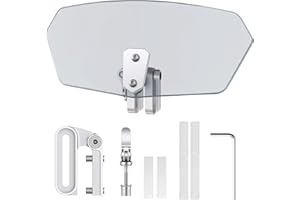 ‎ANBTE Anbte Motorcycle Windscreen with Adjustable Clip, Windscreen Extension Made of Resin Material, Suitable for Road Bike Motorcycle (Titanium)