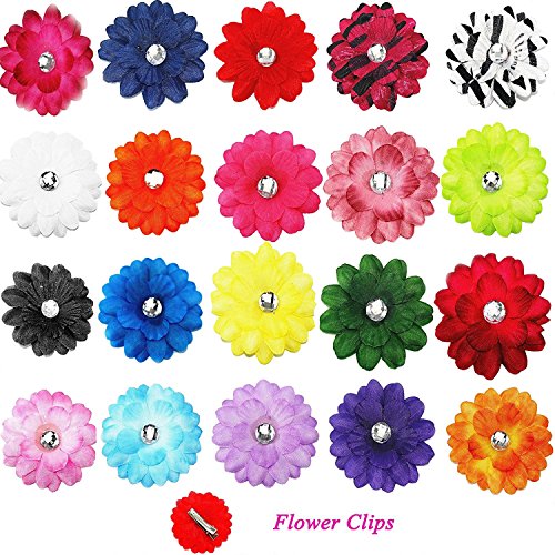 20 Stück 5,1 cm Boutique Baby Haarspange Daisy Blume Alligator Clip Baby Haar Clips für Mädchen Kinder