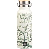 Grupo Erik Bouteille Isotherme Van Gogh 500ml - Acier Inoxydable Sans BPA Avec Bouchon Bois