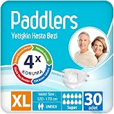 Paddlers Yetişkin Hasta Bantlı Bez X-Large 30 Adet &ndash; Sızdırmaz, Y&uuml;ksek Emici