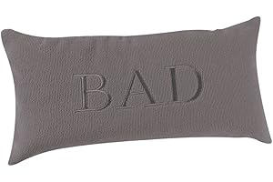 PANA® Badewannenkissen (20x40 cm) • Bequemes Kissen für Badewanne • Nackenkissen Badewanne • Kopfstütze Wanne • Polster Badewanne • Schnell trocknend • Grau mit Bad Schriftzug