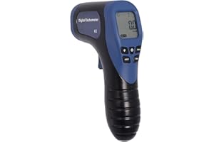 COMFORTY Professioneller digitaler Tachometer Drehzahlmesser, Handheld LCD Digital Laser Umdrehungsmesser Tachometer, Berührungsloser Drehzahlmesser, Drehzahlmesser, Reflektierendem Klebeband-Blau