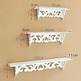 OGORI Set of 3 Shabby Chic Style Floating Wall Shelves Bookshelf White Wall Mounted Decorative Display Wall Shelf Storage Rack. (Kitchen &amp; Home)
