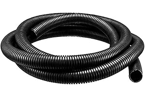 ANMOO 5M Corrugated Tube Flexible Plastic 12mm for Pond Hose Garden Home Bedroom Tubing Pipe for Protecting Electrical Cables (Outside Dia 15.8mm)