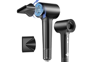 KARFUN Phon Capelli Professionale,5X Asciugatura Rapida Asciugacapelli Ionico da 200 Milioni di Ioni Negativi,Regolazione Intelligente Temperatura,57dB phon da viaggio