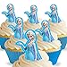 Produktbild Cakeshop 12 x VORGESCHNITTENE UND ESSBARE Disney Princess Elsa Kuchen topper (Tortenaufleger)