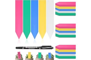 JIASHA Etiquetas de Plantas, 500 Piezas Etiquetas Jardinería Plástico Marcadores de Etiquetas de Plantas en 5 Colores Etiquetas de Plantas de Plástico, Para Flores Semilla y macetas