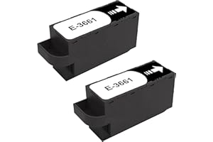 Dogepro Caja de mantenimiento de tinta de repuesto para T3661 o C13T366100 compatible con impresoras XP-8500 XP-8505 XP-8600 XP‑8605 XP-15000 XP-6001 XP-6005 XP-6100 XP-6105 (2 unidades) Negro)