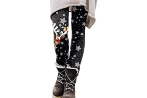 GÉNÉRIQUE Femmes Pantalons Noël Imprimé Élastique Collants d'hiver pour Femme Motif de Noël Slim Casual Leggings Chauds Hiver Leggings 2024
