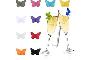 Dwafill Glasmarkierer Früchte, 12 Stuck Silikon Glasmarkierer, Gläser Unterscheiden, für Sommerpartys, Junggesellenabschiede, Hochzeitsabende, Weihnachtsfeiern, Partys