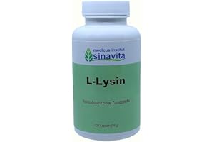 MEDICUS INSTITUT SINAVITA L-Lysin, 400 mg, 120 Kps, Reinsubstanz ohne Zusatzstoffe, vegetarische Kapselhülle, deutsche Produktion