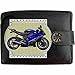Produktbild Yamaha YZF R6 Blau Bild auf KLASSEK Marken RFID Herren Geldbörse Portemonnaie Echtes Leder Motorrad Bike Zubehör Geschenk mit Metall Box NICHT OFFIZIELLE YAMAHA Produkte