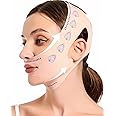 Face Bands,V Line Lifting Mask,Face Contouring Sleeping Mask Chin Reducer（Pink）